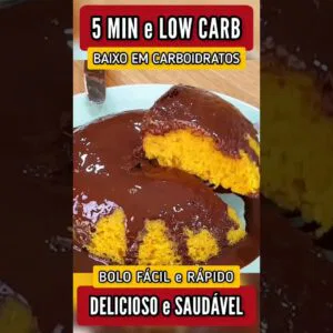 BOLO de 5 MINUTOS e BAIXO EM CARBOIDRATOS - Delicioso, Fácil e Low Carb