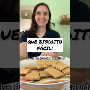 OLHA QUE BISCOITO FÁCIL E SAUDÁVEL! É CROCANTE, sem glúten e vegano! Só 15 minutos de forno!