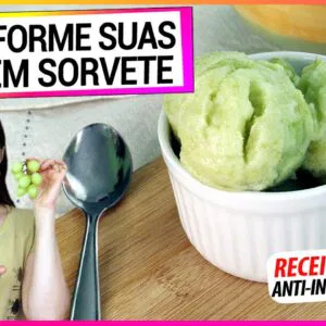 FIZ A UVA VIRAR UM SORVETE ANTI-INFLAMATÓRIO! NÃO PRECISA DE SORVETEIRA E É SEM AÇÚCAR!