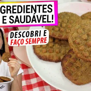 ESTE BISCOITO SAUDÁVEL SÓ TEM 2 INGREDIENTES E É SEM AÇÚCAR! NUNCA VI LANCHE TÃO FÁCIL!