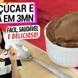 SOBREMESA SEM AÇÚCAR EM 3 MINUTOS! FÁCIL, SAUDÁVEL e ANTI-INFLAMATÓRIA, SÓ TE FAZ BEM!