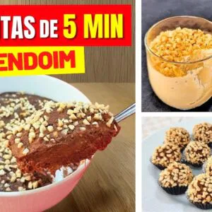 3 Receitas de 5 MIN com AMENDOIM -  SEM AÇÚCAR e TRIGO, Rápido, Fácil, Barato e Saudável