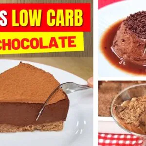 3 Doces LOW CARB com CHOCOLATE em Poucos Minutos! FÁCEIS, RÁPIDOS, Sem Açúcar e Saudáveis 🍫
