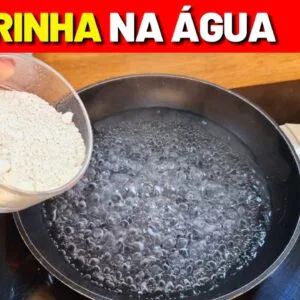 SEM FRITURA - É só colocar FARINHA NA ÁGUA FERVENDO! Nunca mais compre pronto!