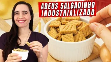 Parece salgadinho… mas é só aveia e cebola! Crocante e natural! SEM NADA INDUSTRIALIZADO