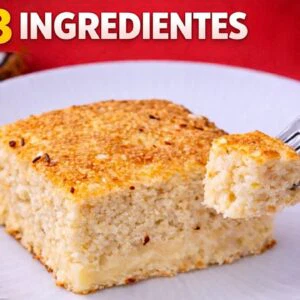 Só 3 INGREDIENTES e quase ZERO CARBOIDRATOS - SEM FARINHA, LEITE OU AÇÚCAR - Fofinho e Delicioso