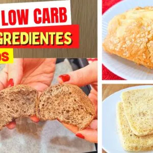 3 Receitas de PÃO LOW CARB com 3 INGREDIENTES - Rápidos, Fáceis e Deliciosos (Poucos Carboidratos)