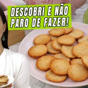 Descobri o biscoito de limão MAIS saudável e crocante 🍋😱 É sem glúten e sem açúcar!