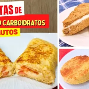 3 Receitas de PÃO ZERO CARBOIDRATOS em 5 MIN! Fáceis, Deliciosos e Saudáveis (Sem Glúten)