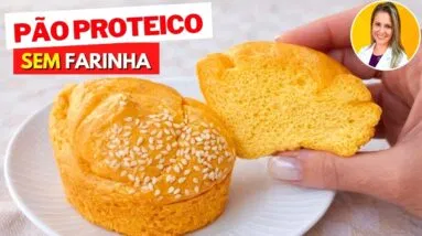 ZERO CARBOIDRATOS, SEM FARINHA e 2 INGREDIENTES! Pão Rico em Proteína, Fofinho, Fácil e Delicioso